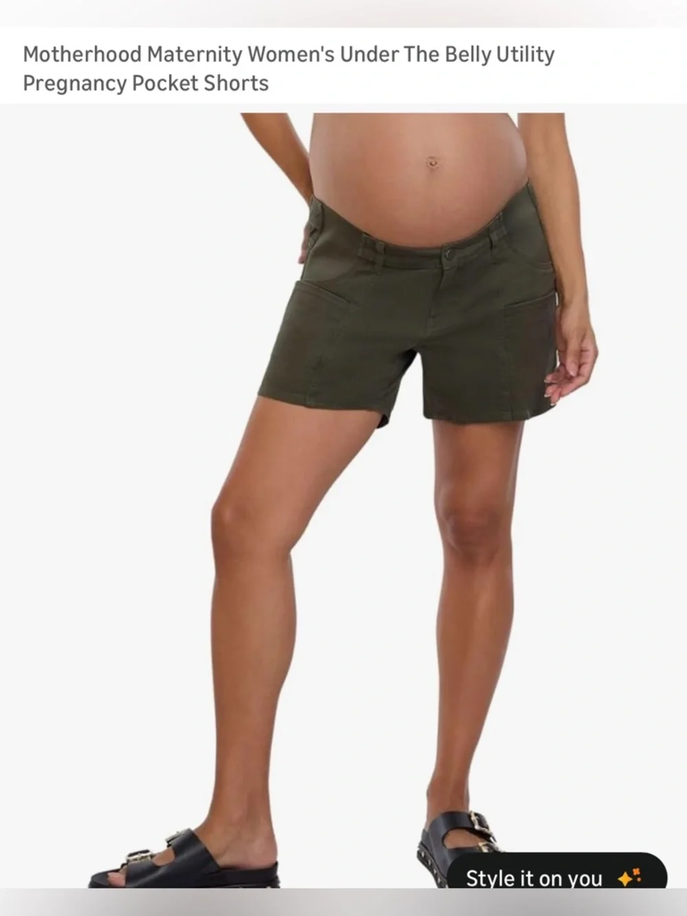 🎟️Motherhood Maternity under the Belly utility pregnancy pocket shorts size XL